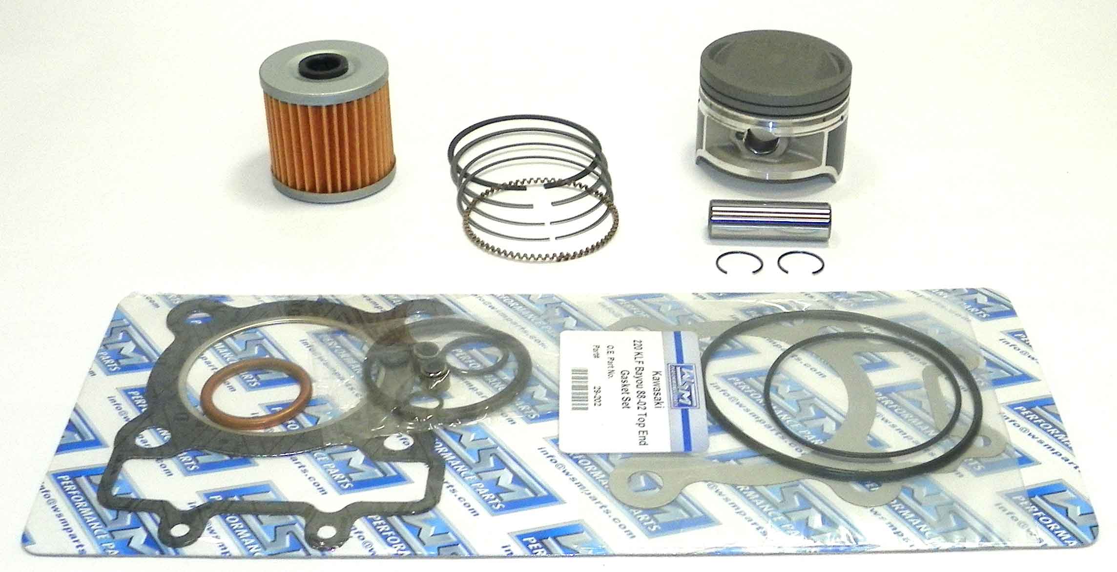 Top-End Rebuild Kit - Kawasaki ATV (220 Bayou 98-02) (0.75mm) - Click Image to Close