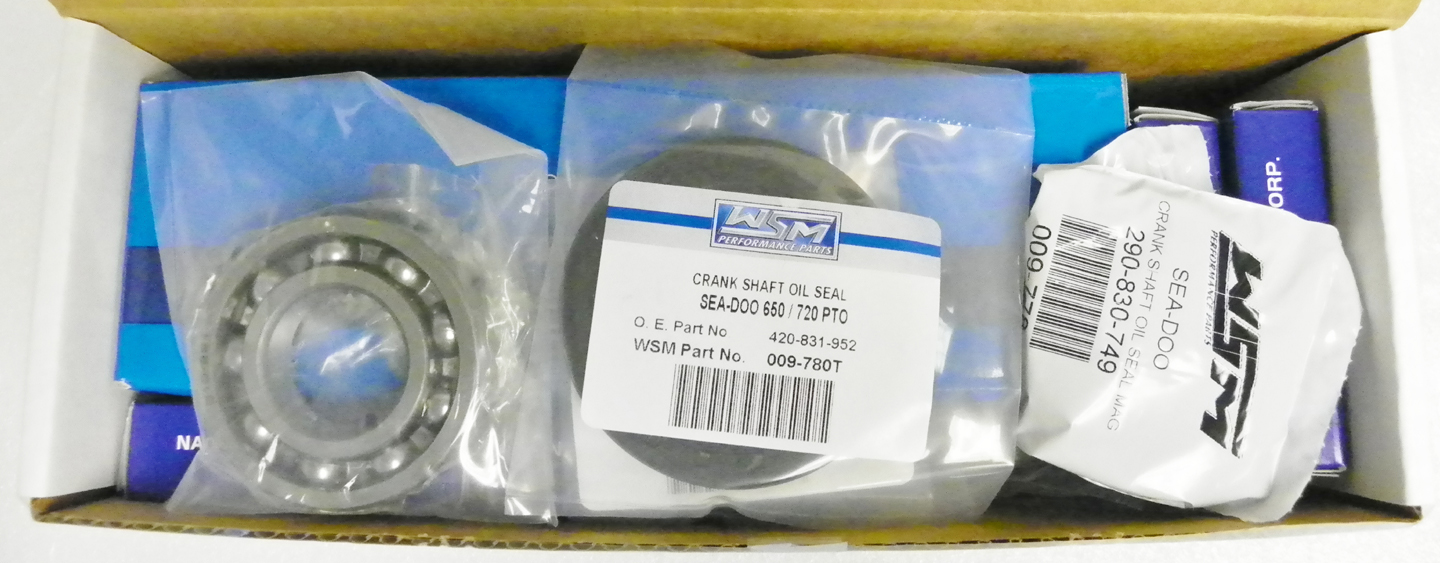 Crankshaft Rebuild Kit - Sea-Doo PWC (580 Pinned Type Bearings)