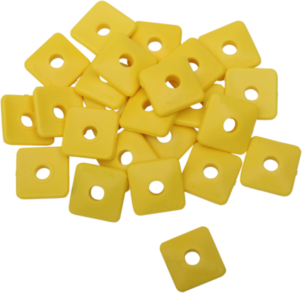 Air Lite Polymer Backers - Yellow Square - 5/16" (pk 24)